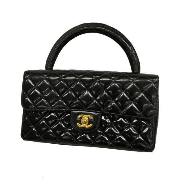 Chanel Handbags - Chanel Matelassé Black Patent Leather Handbag (Pre-Owned)